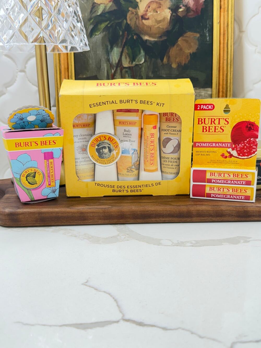 Burt's Bees Skincare & Lip Balm Lot Essential Everyday Kit New In Box